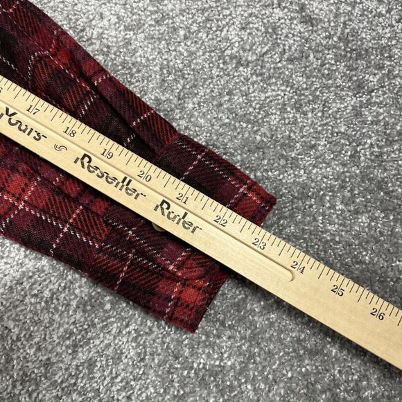 Tailor Byrd Shirt Mens Small Sweatershirt Flannel Button Up Plaid Pocket Red NWT - Picture 16 of 16